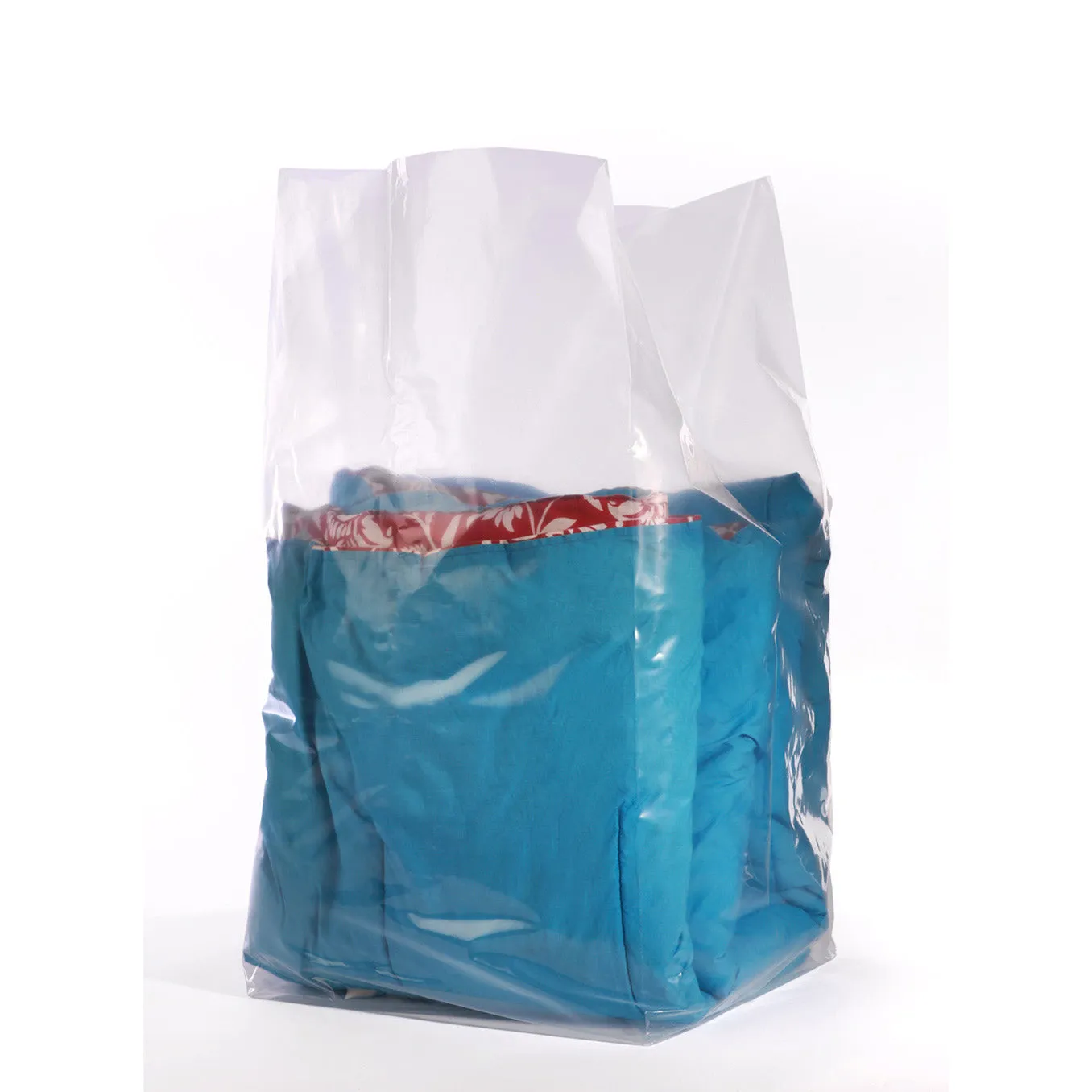 24" x 24" x 48" x 2 mil Clear Eco-Manufactured Plastic Side-Gusseted Bags (Case of 100)