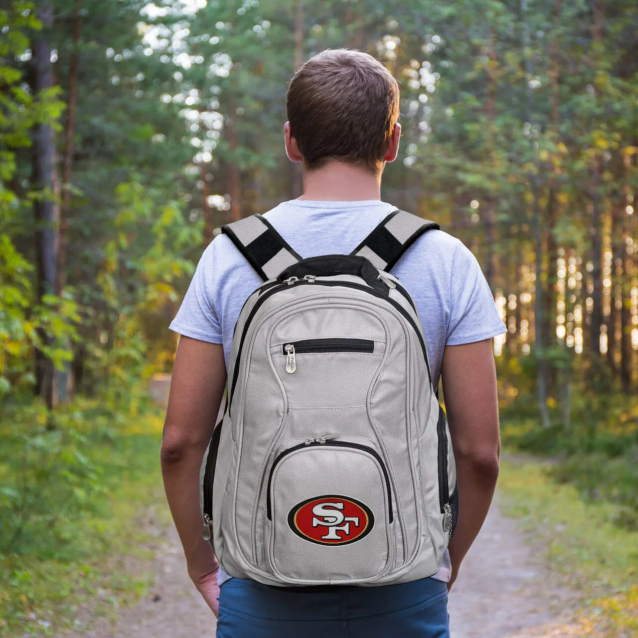 49ers Backpack | San Francisco 49ers Laptop Backpack- Gray