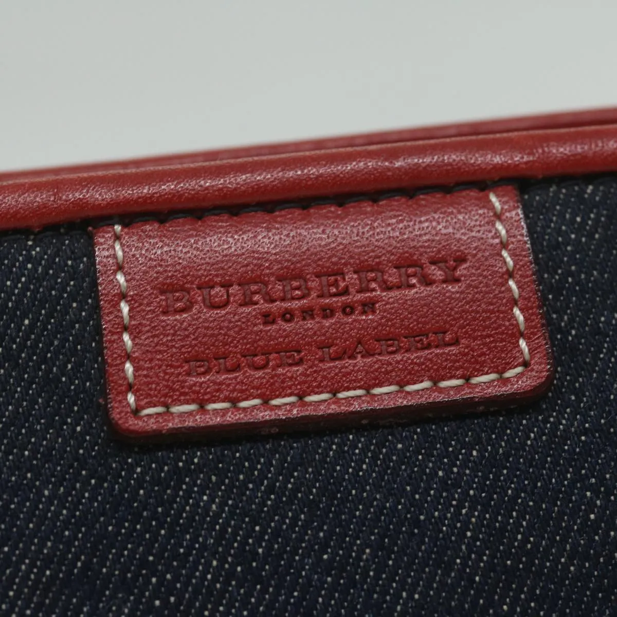Burberry Blue Label Shoulder Bag Denim Navy Auth hk952