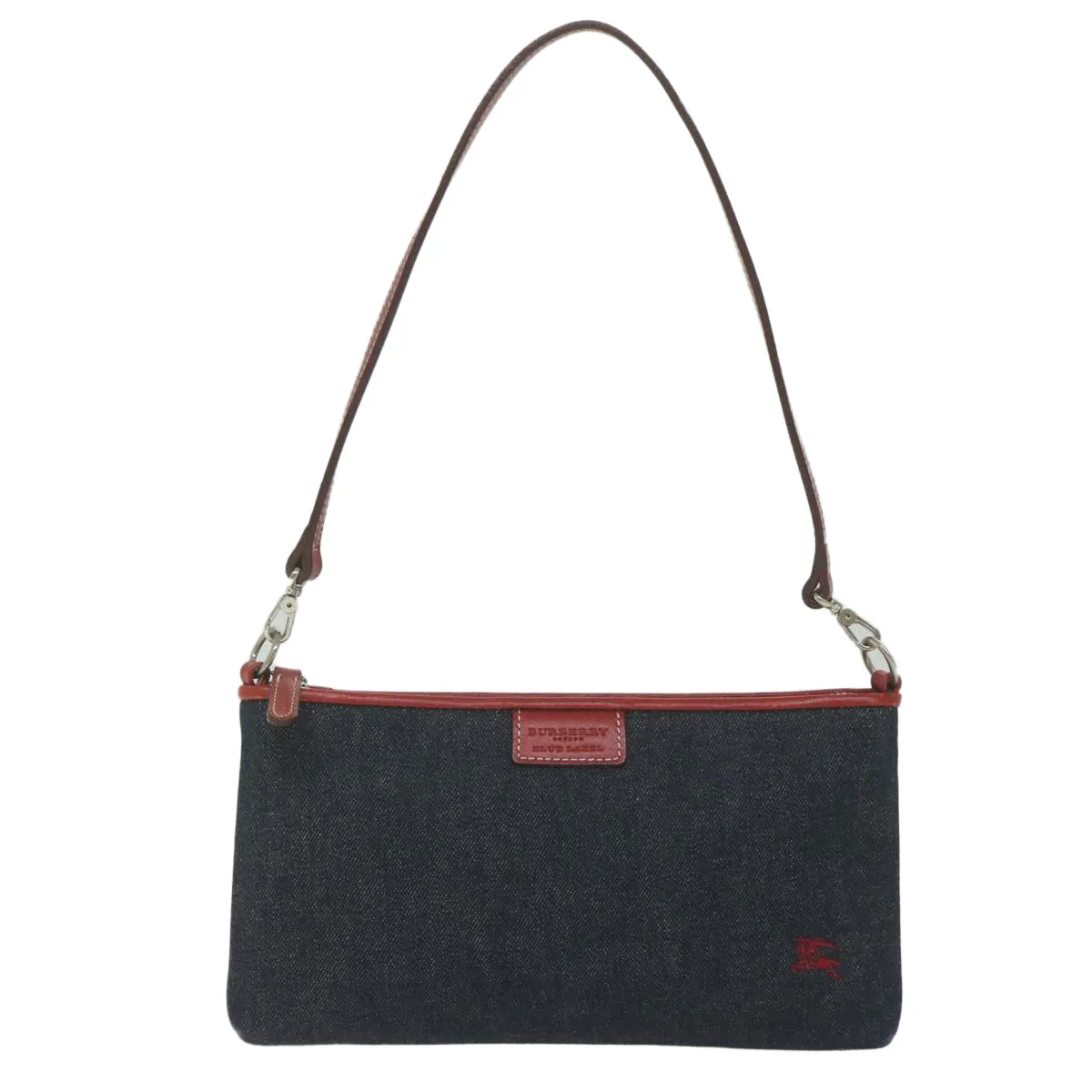 Burberry Blue Label Shoulder Bag Denim Navy Auth hk952