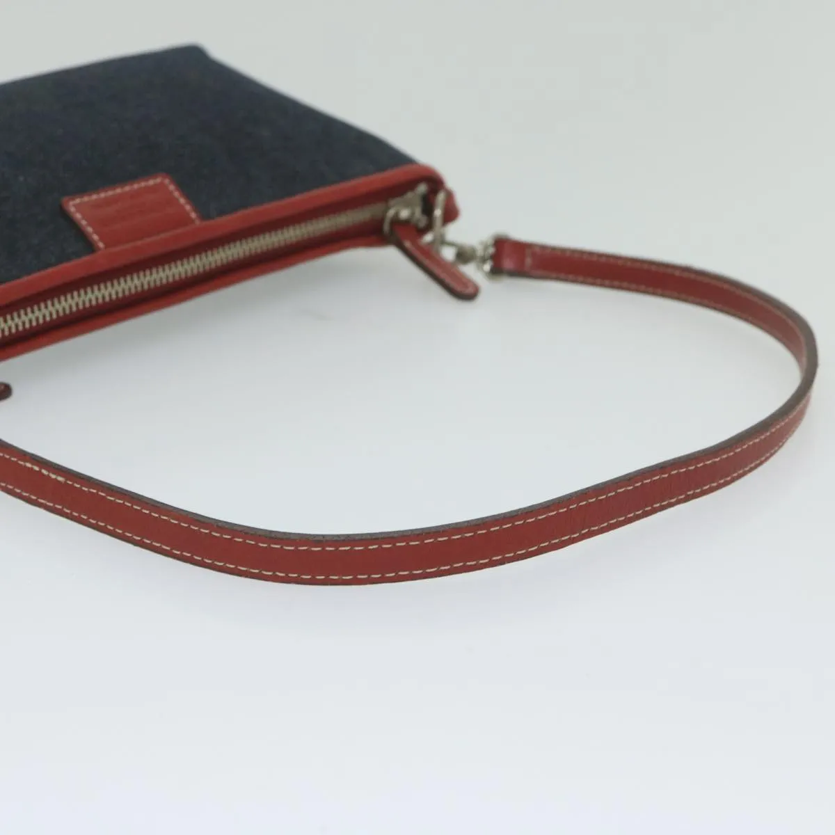 Burberry Blue Label Shoulder Bag Denim Navy Auth hk952
