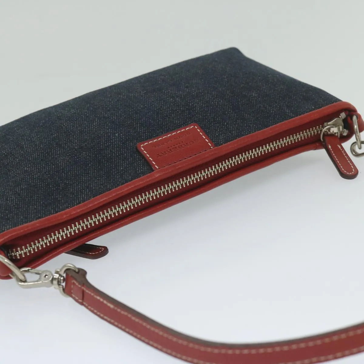 Burberry Blue Label Shoulder Bag Denim Navy Auth hk952