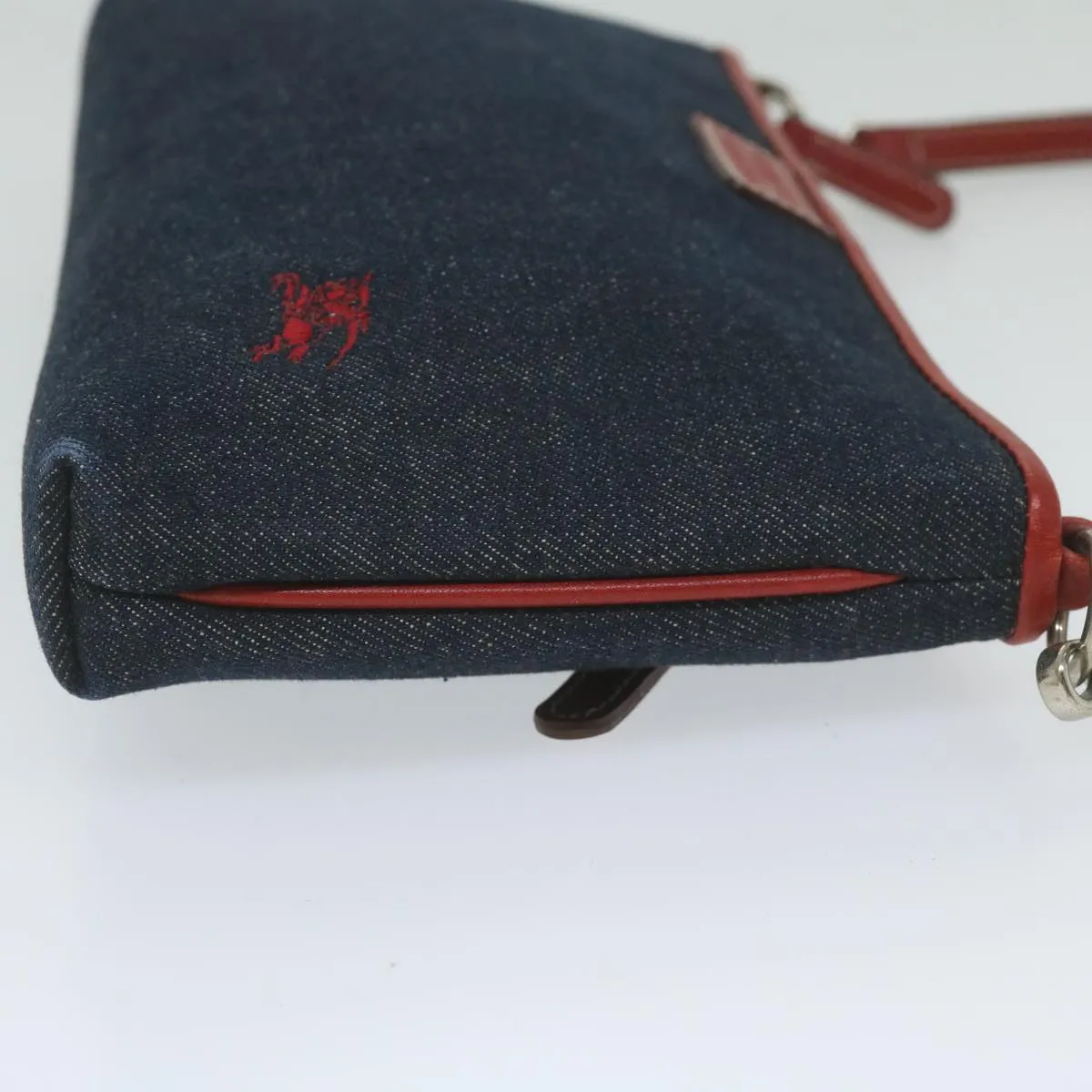 Burberry Blue Label Shoulder Bag Denim Navy Auth hk952
