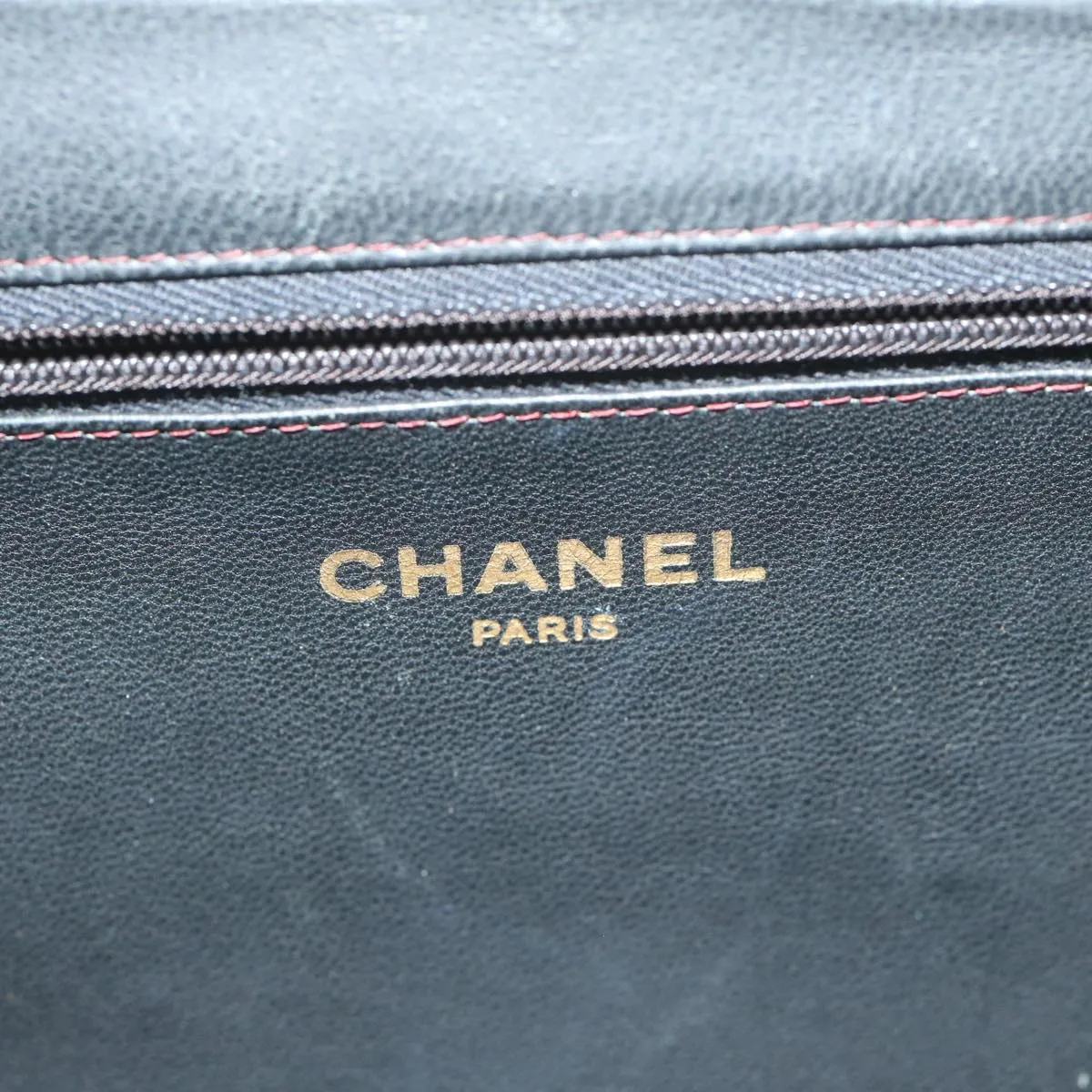 CHANEL Chain Shoulder Bag Cotton Black CC Auth bs11474