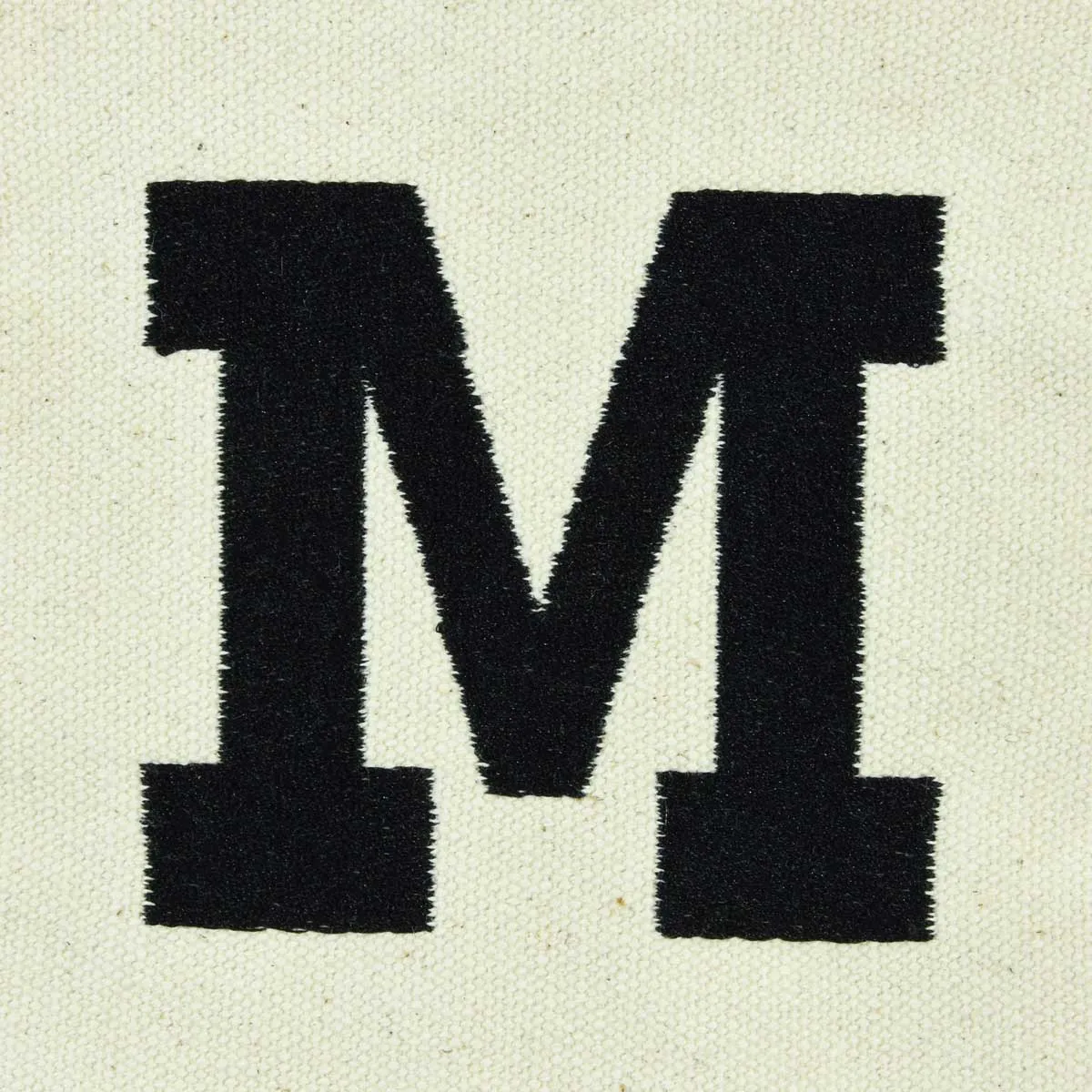 Dalix Initial Tote Bag Personalized Monogram Zippered Top Letter - M