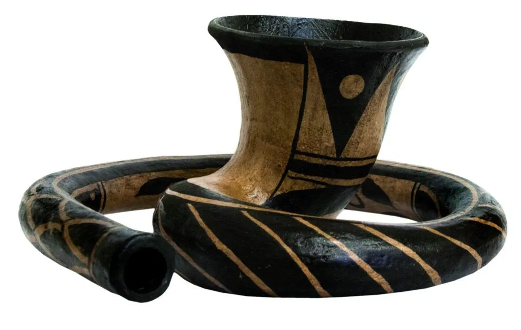 Didgeridoo, Baked wood Didgehorn Maori C, 15"