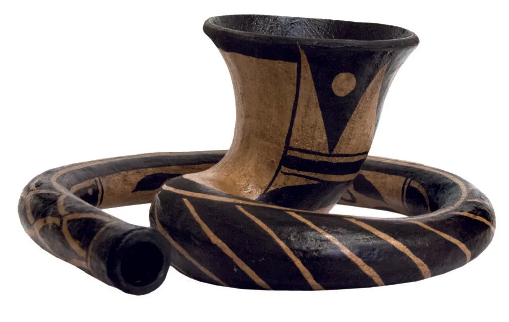 Didgeridoo, Baked wood Didgehorn Maori Cis, 15"