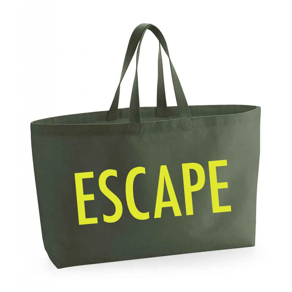 Escape - Oversized Tote Bag - Olive