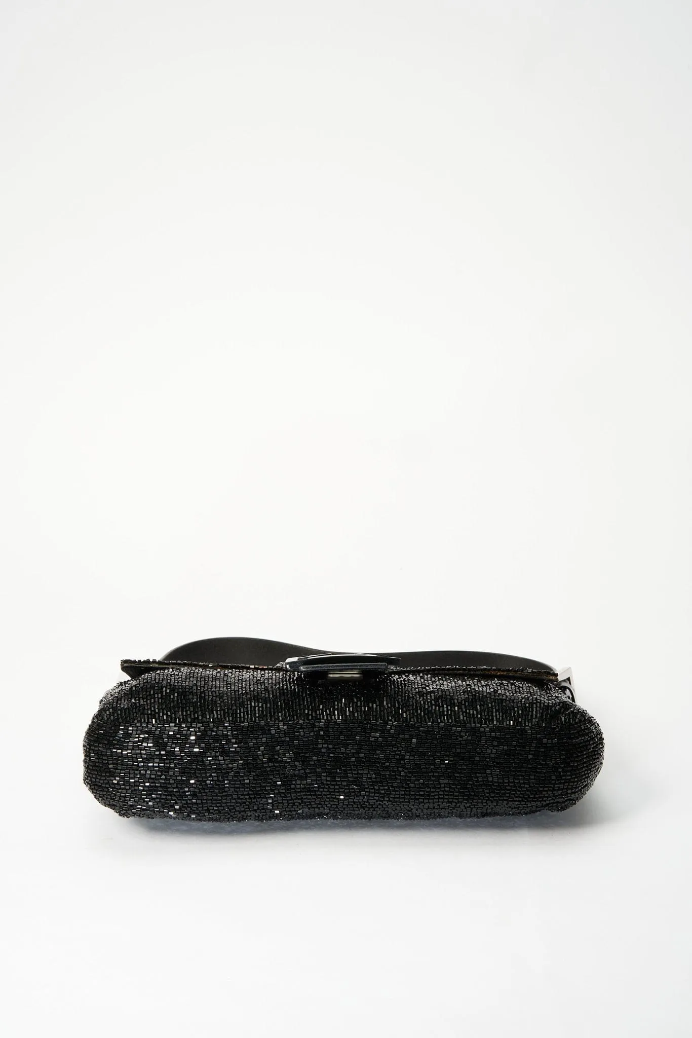 Fendi Black Sequin Beaded Baguette Bag