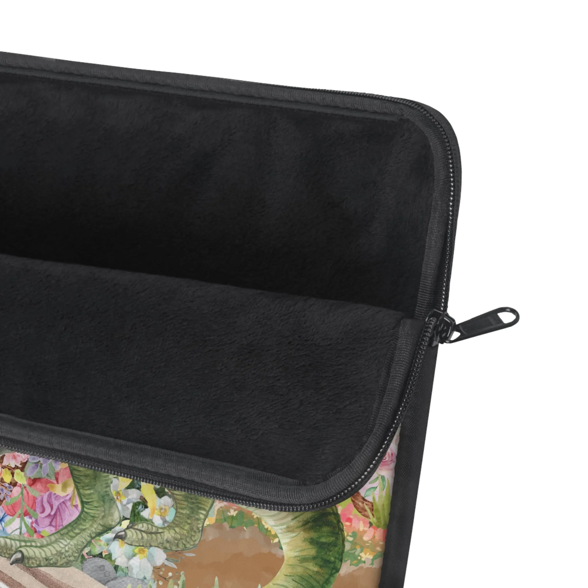 Funny Dinosaur Laptop Sleeve for Science Major or Paleontology Professor: T-Rex Holding Flowers