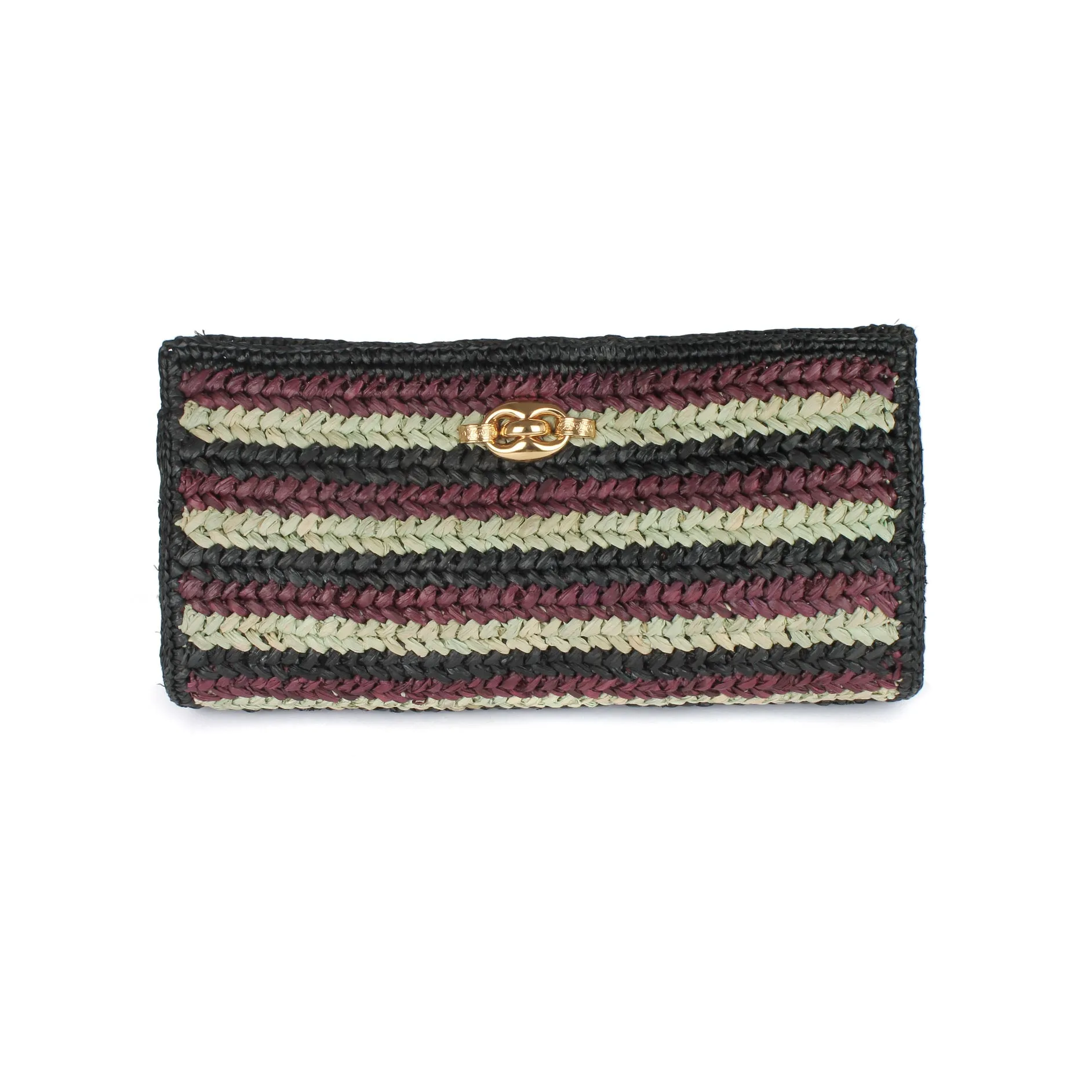 Gas Bijoux Raffia Uptown Clutch