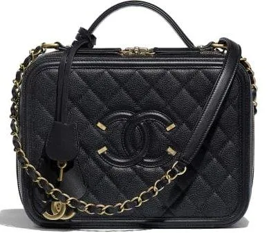 Grained Calfskin & Gold-Tone Metal Handbag