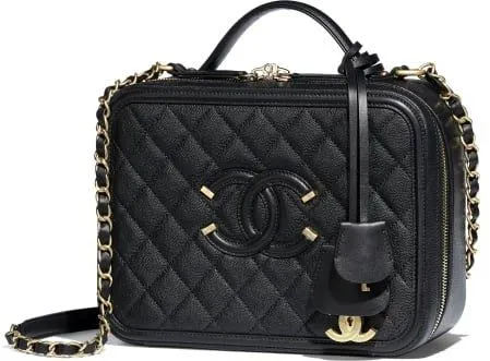 Grained Calfskin & Gold-Tone Metal Handbag