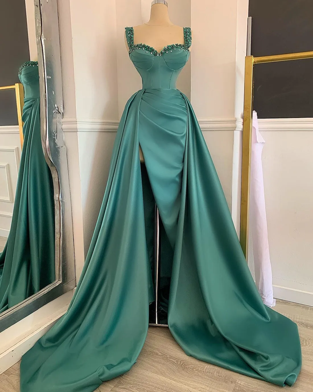 Halo Shiny Long Evening Dress