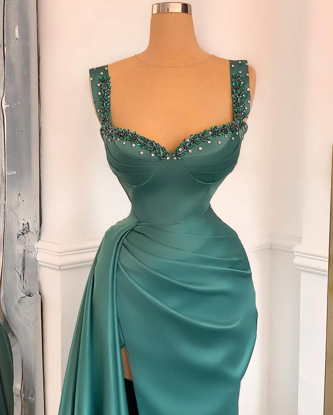 Halo Shiny Long Evening Dress