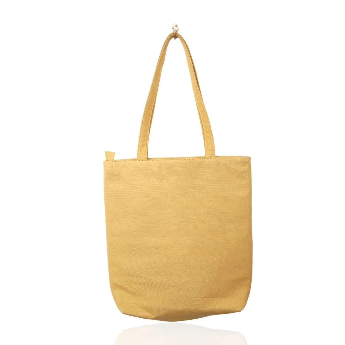 Hand-Crafted Cotton Tote Bag | Gadget Safe | Shoulder Bags | Spacious | Quriky Quote