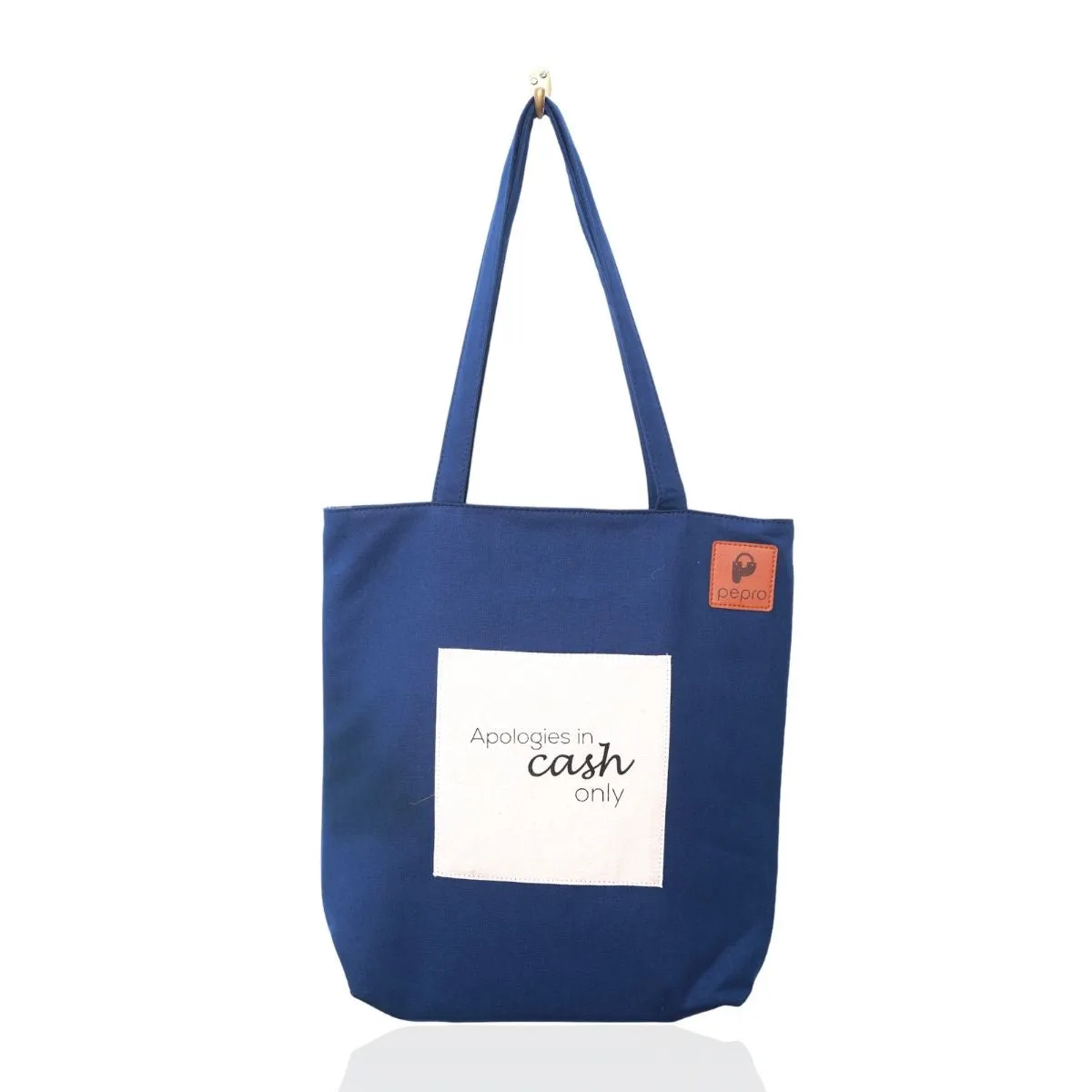 Hand-Crafted Cotton Tote Bag | Gadget Safe | Shoulder Bags | Spacious | Quriky Quote