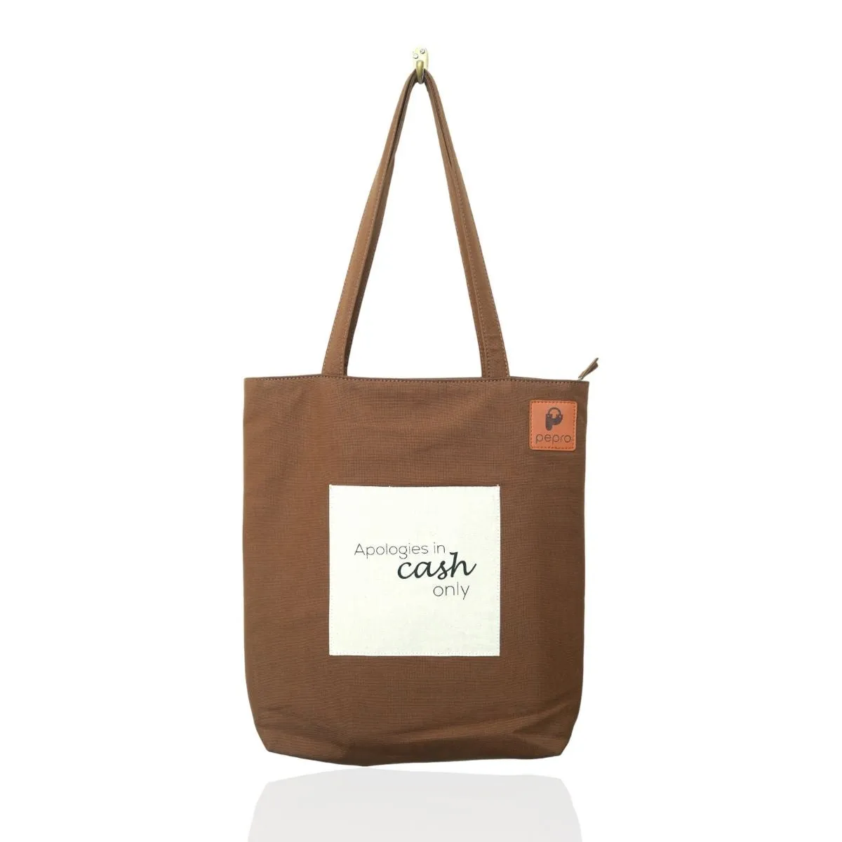 Hand-Crafted Cotton Tote Bag | Gadget Safe | Shoulder Bags | Spacious | Quriky Quote