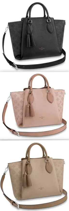 Haumea Monogram Shoulder Bag - Black, Magnolia Pink, Galet Grey