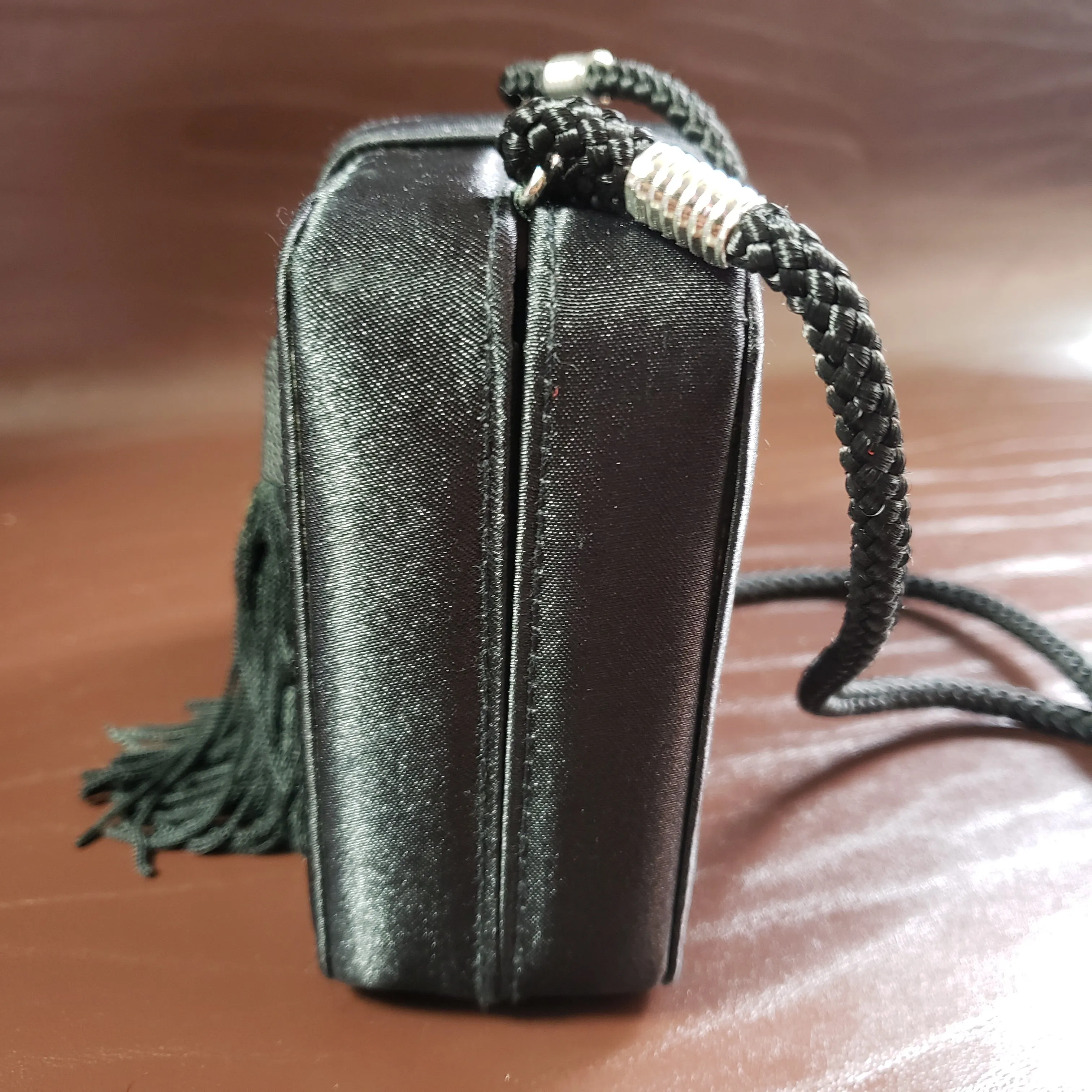 Jessica Mcclintock Black Square Mini Crossbody Evening Bag
