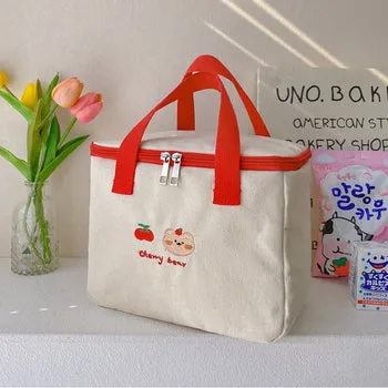 Kawaii Bear Canvas Lunch Bags - Kawaii Lunch Bags
