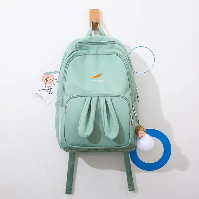 Kawaii Pink 3D Bunny Backpack