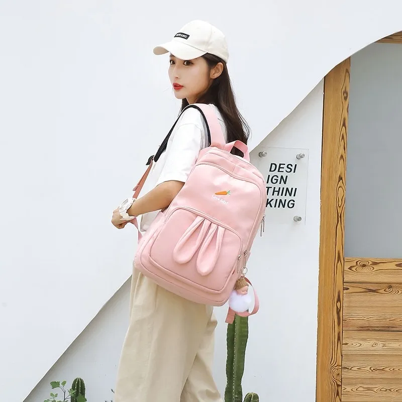 Kawaii Pink 3D Bunny Backpack