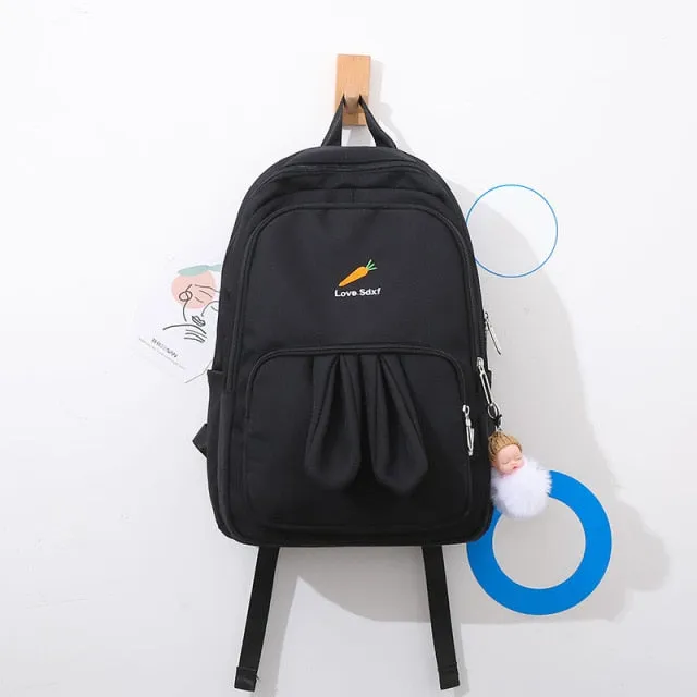 Kawaii Pink 3D Bunny Backpack