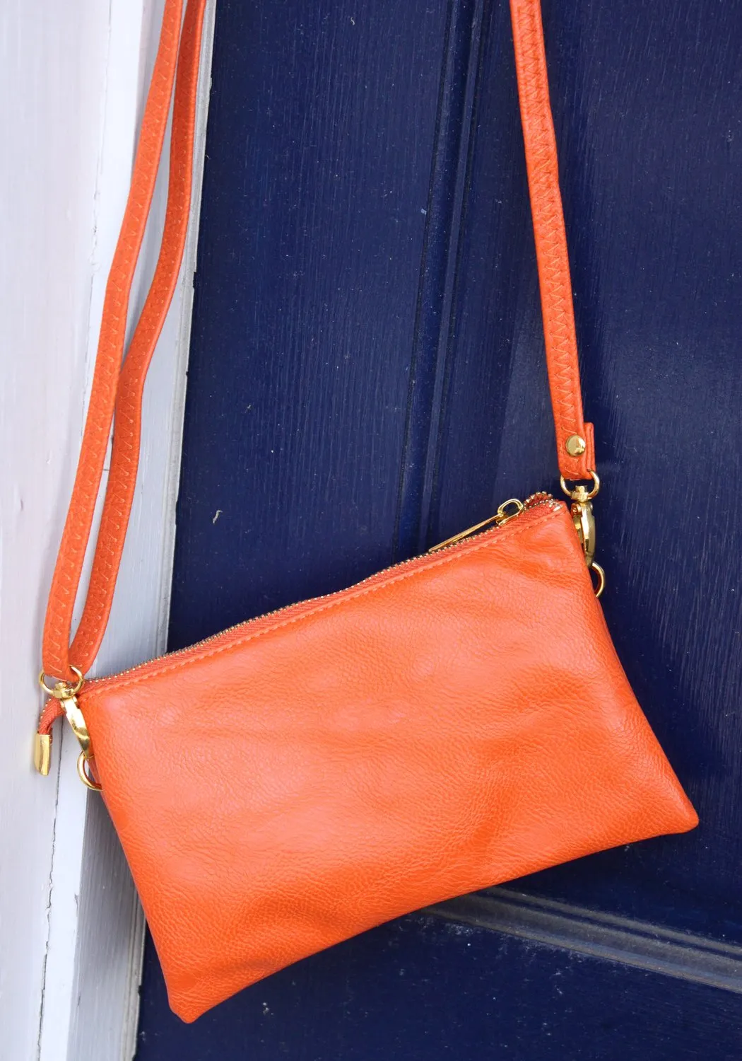 Monogrammed Clutch Snake Camel