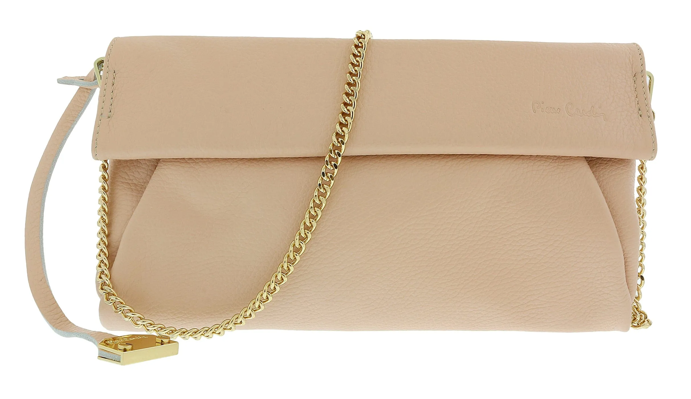 Pierre Cardin Pink Leather Small Slouchy Fashion Clutch