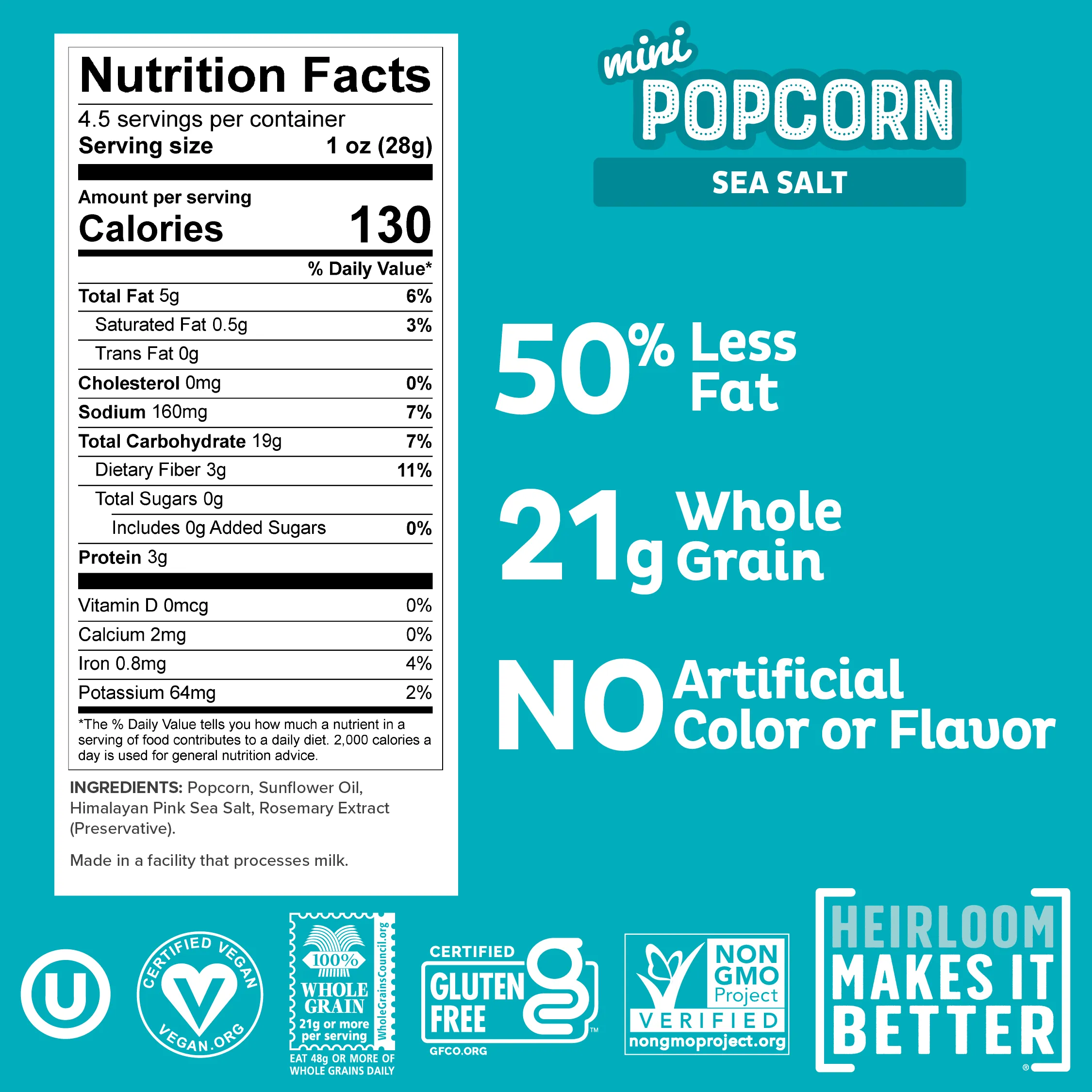 Sea Salt Mini Popcorn