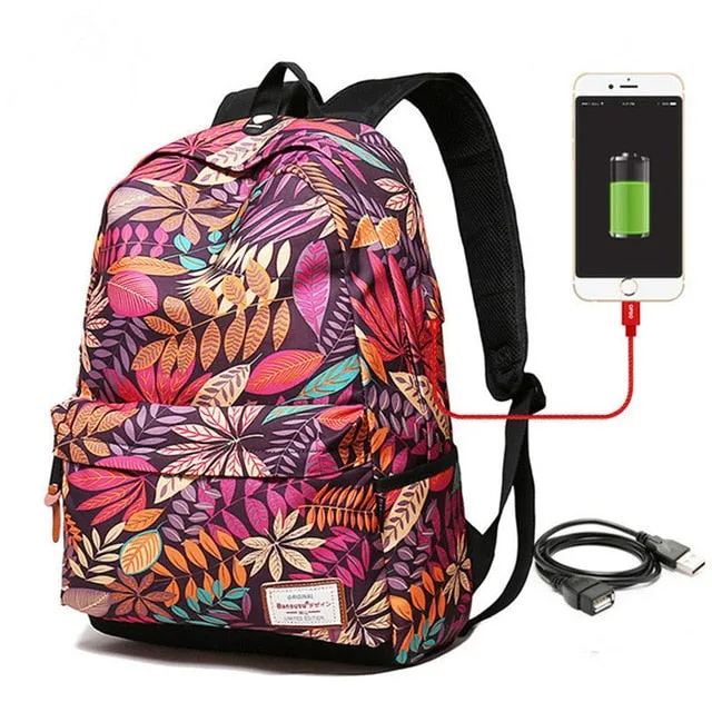 USB charging laptop backpack