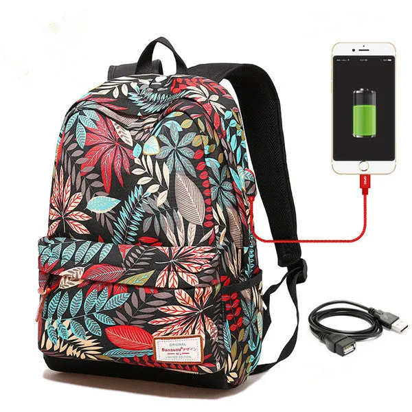 USB charging laptop backpack