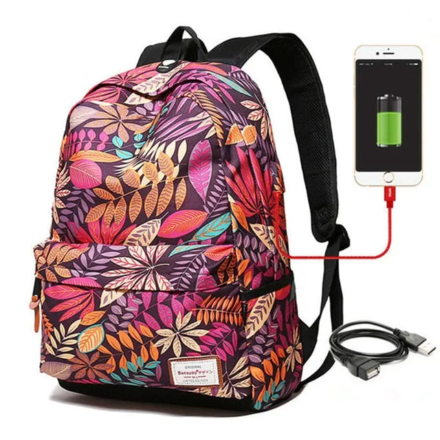 USB charging laptop backpack