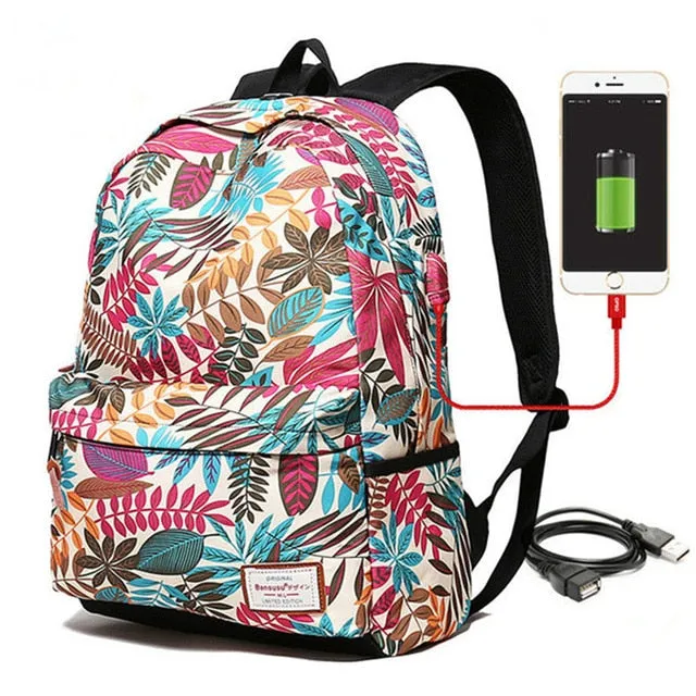 USB charging laptop backpack