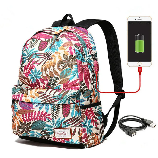 USB charging laptop backpack