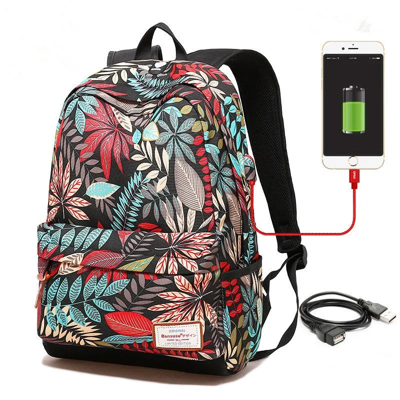 USB charging laptop backpack