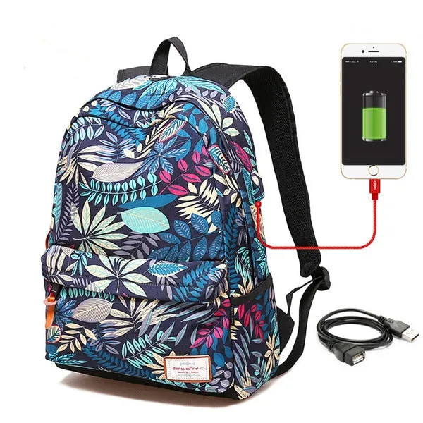 USB charging laptop backpack